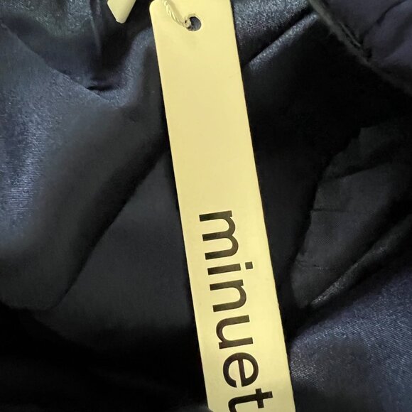 Minuet Womens Blue Strapless Pleated Formal Gown Sequin Bodice Maxi Dress size M - Picture 11 of 13